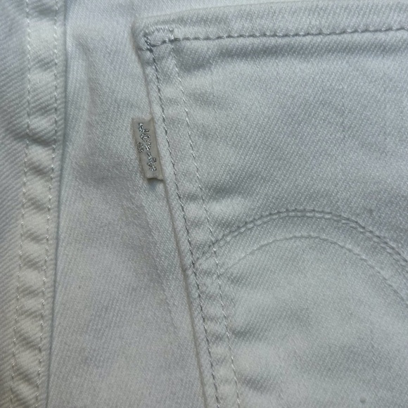 LEVI Y2K Too Superlow White Jeans 9 | Low Rise Straight | Coastal Retro Resort - Picture 10 of 13